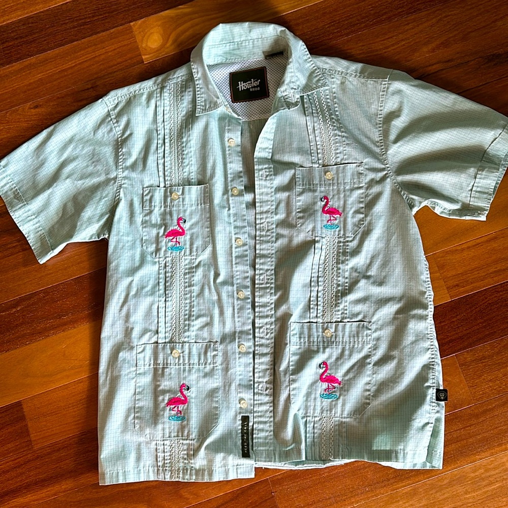 Howler Brothers Flamingo Guayabera - Men’s M